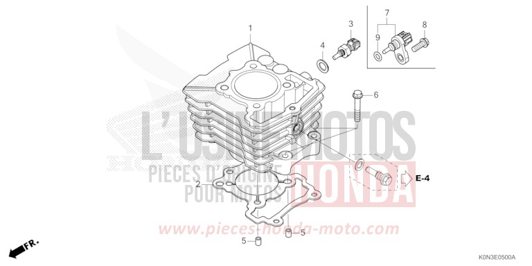 CYLINDRE von CBF125 IMPERIAL RED METALLIC (R355) von 2024