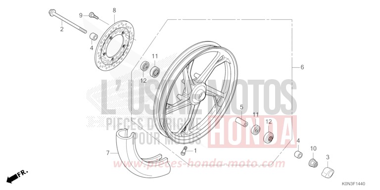VORDERRAD von CBF125 NOIR (NH1) von 2024