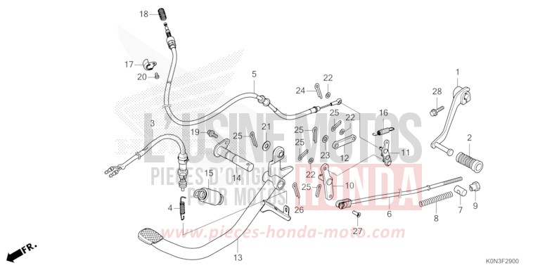 PEDAL von CBF125 NOIR (NH1) von 2024