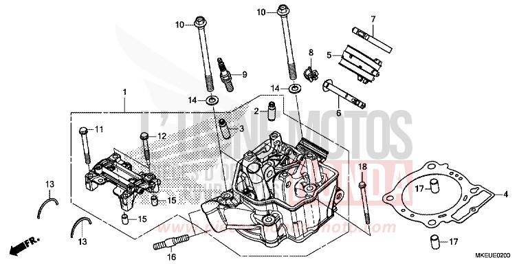 ZYLINDERKOPF von CRF450L EXTREME RED (R292) von 2020