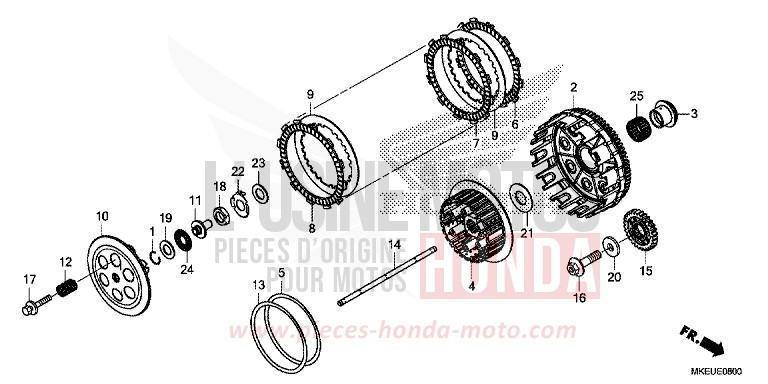 KUPPLUNG von CRF450L EXTREME RED (R292) von 2020