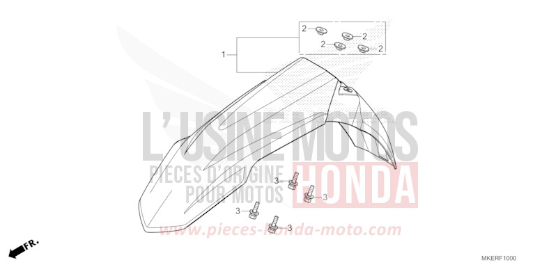 KOTFLUEGEL, VORNE von CRF450R EXTREME RED (R292) von 2024
