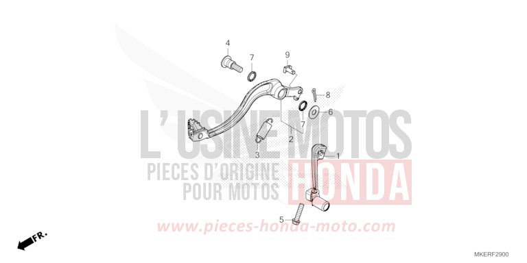 PEDAL von CRF450R EXTREME RED (R292) von 2024