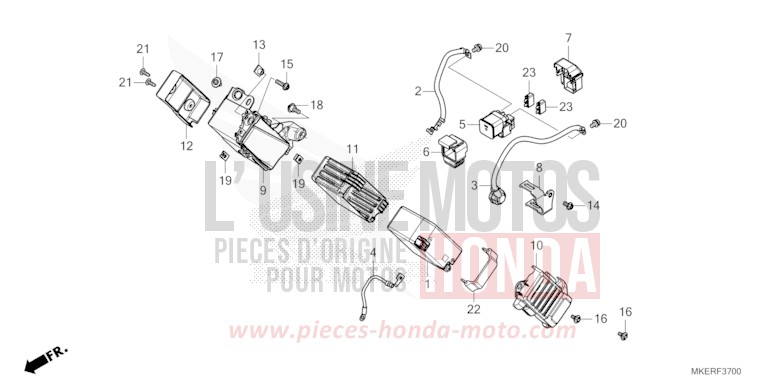 BATTERIE von CRF450R EXTREME RED (R292) von 2024