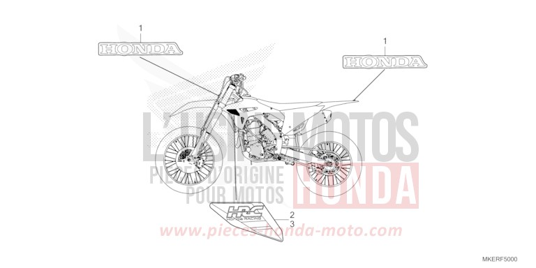 MARKE (CRF450R/RX) von CRF450R EXTREME RED (R292) von 2024