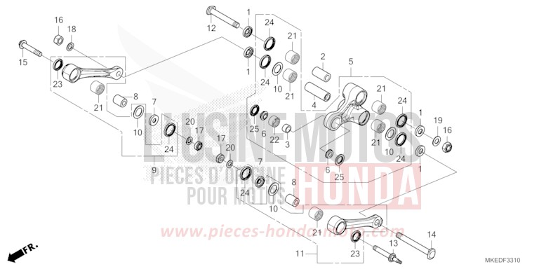 NOCKENWELLE/VENTIL von CRF450R EXTREME RED (R292) von 2025
