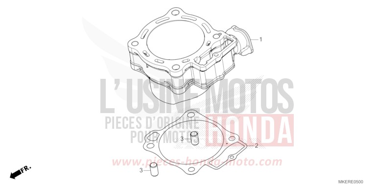 ZYLINDER von CRF450R EXTREME RED (R292) von 2025