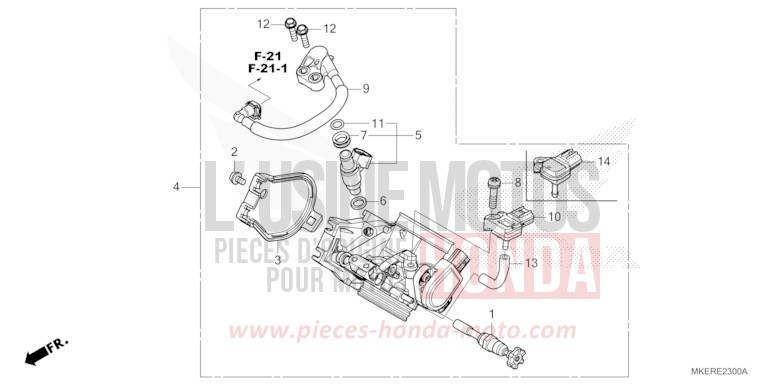 DROSSELKLAPPENGEHAEUSE von CRF450R EXTREME RED (R292) von 2025