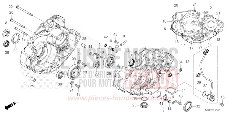 KURBELGEHAEUSE von CRF450R EXTREME RED (R292) von 2024