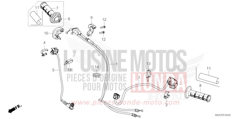 SCHALTERGRIFF/KABEL von CRF450R EXTREME RED (R292) von 2024