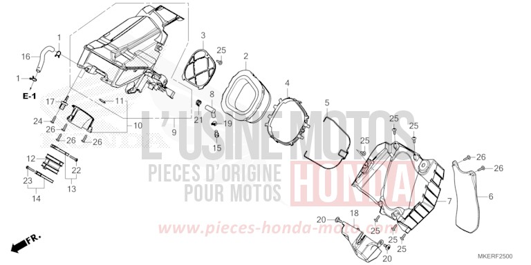 LUFTFILTER von CRF450R EXTREME RED (R292) von 2024