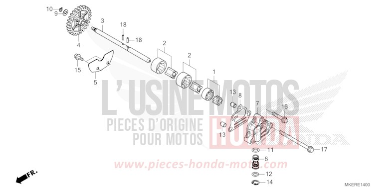OELPUMPE von CRF450R EXTREME RED (R292) von 2025