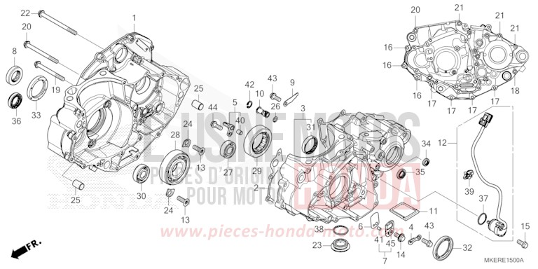 KURBELGEHAEUSE von CRF450R EXTREME RED (R292) von 2025