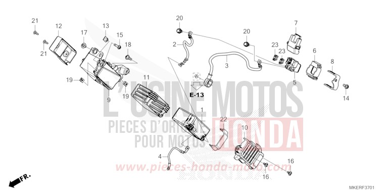 BATTERIE (CRF450RS/RWES/RXS) von CRF450R EXTREME RED (R292) von 2025