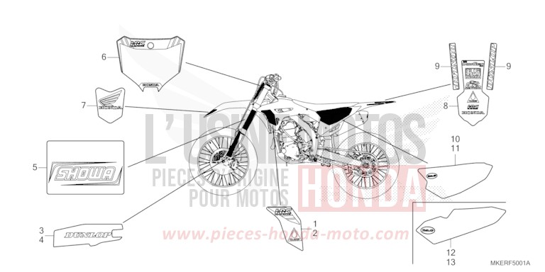 MARKE (CRF450RWE) von CRF450R EXTREME RED (R292) von 2025