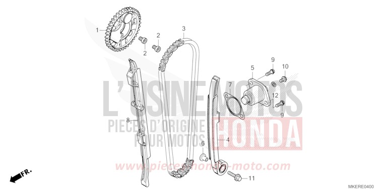 NOCKENWELLENKETTE/SPANNVORRICHTUNG von CRF450R EXTREME RED (R292) von 2025