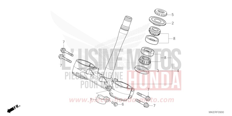 LENKSCHAFT von CRF450R EXTREME RED (R292) von 2025