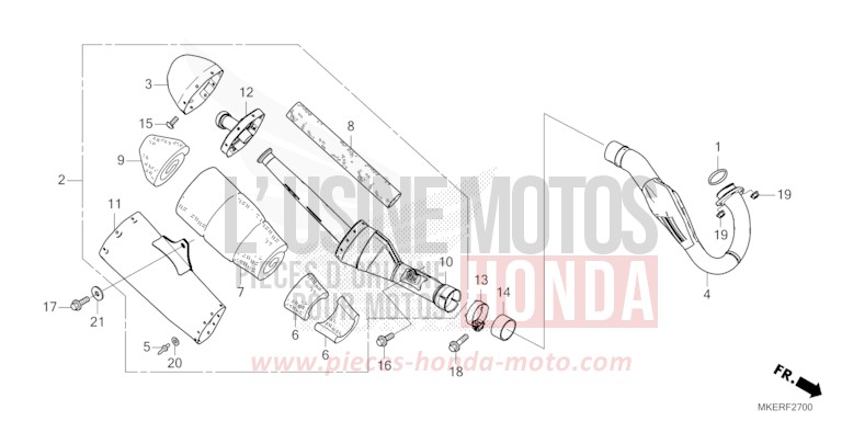 GABEL, VORNE von CRF450R EXTREME RED (R292) von 2025