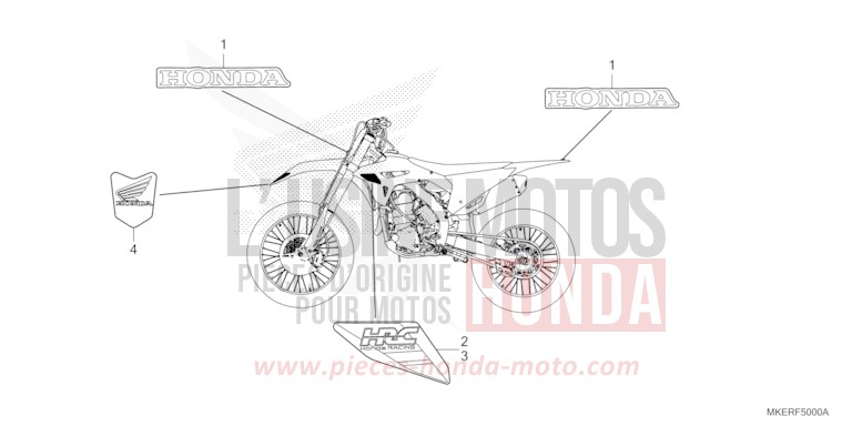 MARKE (CRF450R/RX) von CRF450R EXTREME RED (R292) von 2025