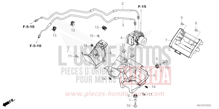 ABS-MODULATOR/BREMSLEITUNG von NT1100 IRIDIUM GRAY METALLIC (NHC65) von 2026
