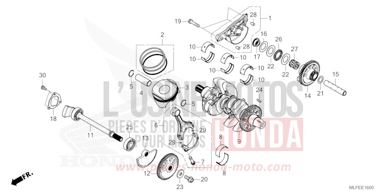 KURBELWELLE/KOLBEN von NT1100 PEARL HAWKSEYE BLUE (PB409) von 2026