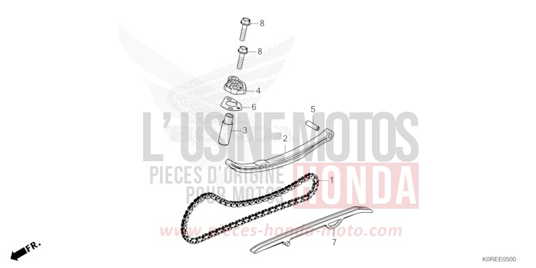 NOCKENWELLENKETTE/SPANNVORRICHTUNG von SH125 MAT LUCENT SILVER METALLIC (NHC09) von 2026