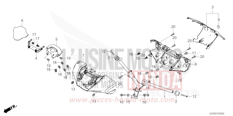 LENKERGRIFF/GRIFFABDECKUNG von SH125 MAT LUCENT SILVER METALLIC (NHC09) von 2026