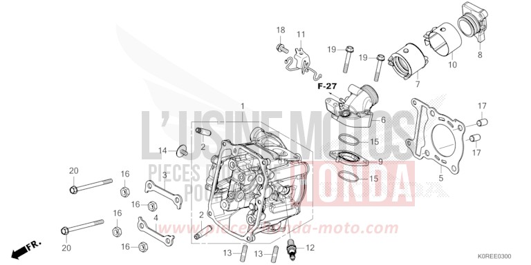 ZYLINDERKOPF von SH125 PEARL COOL WHITE (NHA16) von 2026