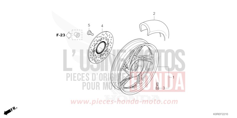 HINTERRAD von SH125 PEARL COOL WHITE (NHA16) von 2026