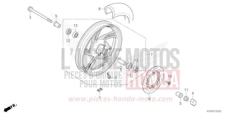 VORDERRAD von SH125 PEARL NIGHTSTAR BLACK (NHA84) von 2026