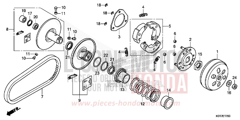 ABTRIEBSFLAECHE von SH150i PEARL NIGHTSTAR BLACK (NHA84) von 2013