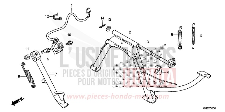STAENDER von SH150i PEARL SIENA RED (R320) von 2013