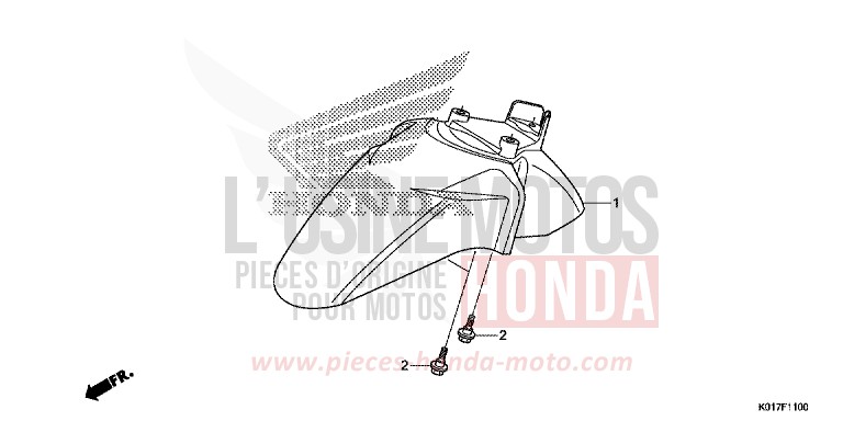 KOTFLUEGEL, VORNE von SH150i PEARL COOL WHITE (NHA16) von 2013