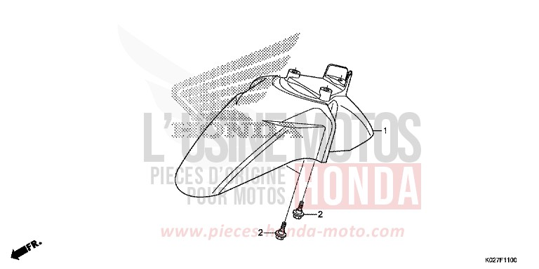 KOTFLUEGEL, VORNE von SH150i M00NDUST SILVER METALLIC (NHB29) von 2014