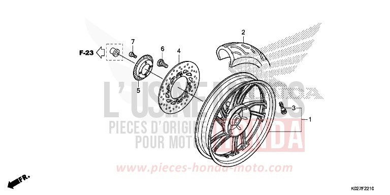 HINTERRAD von SH150i M00NDUST SILVER METALLIC (NHB29) von 2014