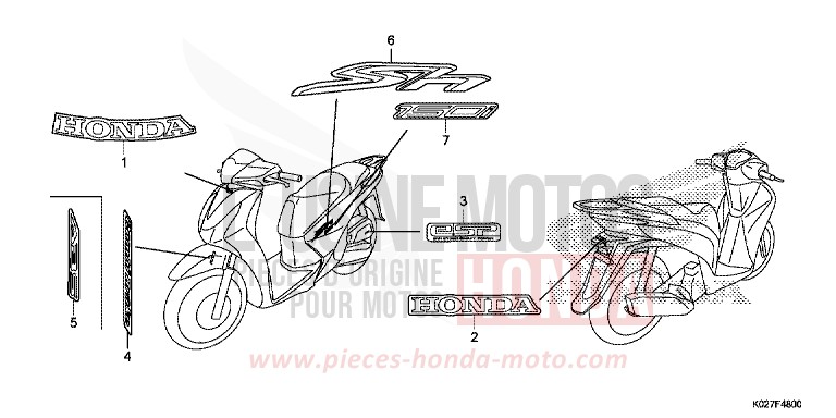 MARKE von SH150i M00NDUST SILVER METALLIC (NHB29) von 2014