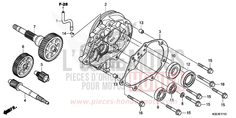 GETRIEBE von SH150i PEARL SIENA RED (R320) von 2014