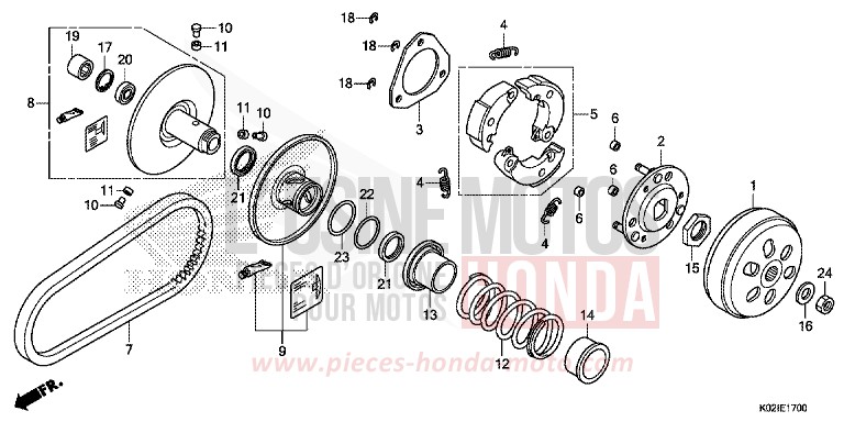 ABTRIEBSFLAECHE von SH150AD M00NDUST SILVER METALLIC (NHB29) von 2016
