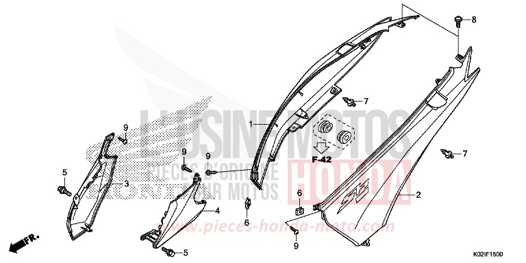 GEHAEUSEABDECKUNG von SH150AD M00NDUST SILVER METALLIC (NHB29) von 2016