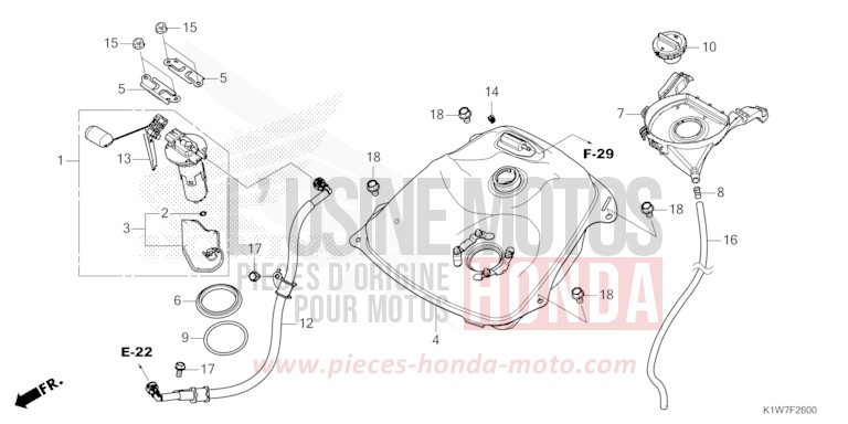 KRAFTSTOFFTANK von SH350i NOIR (NH1) von 2024