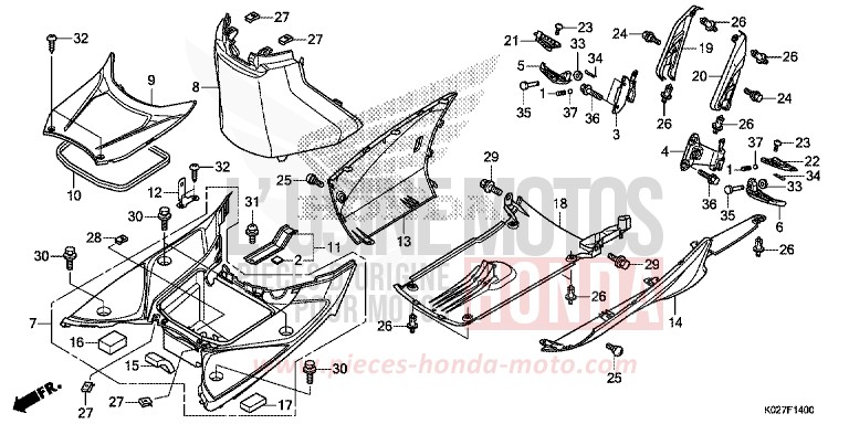 UNTERSTE STUFE/GEHAEUSEUNTERTEIL von SH150i MAT CYNOS GRAY METALLIC (NH312) von 2014