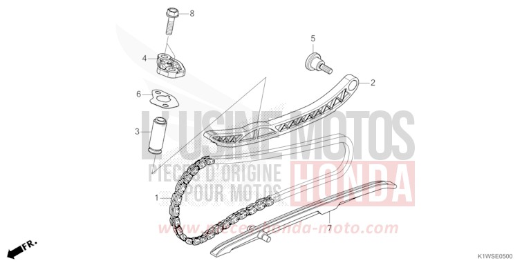 NOCKENWELLENKETTE/SPANNVORRICHTUNG von SH350i MAT PEARL DIASPRO RED (R414) von 2026