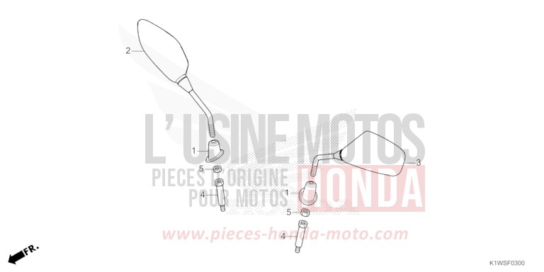 SPIEGEL von SH350i MAT PEARL DIASPRO RED (R414) von 2026