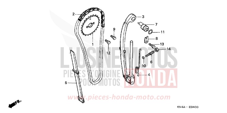 NOCKENWELLENKETTE von XR100R FIGHTING RED (R134) von 2001