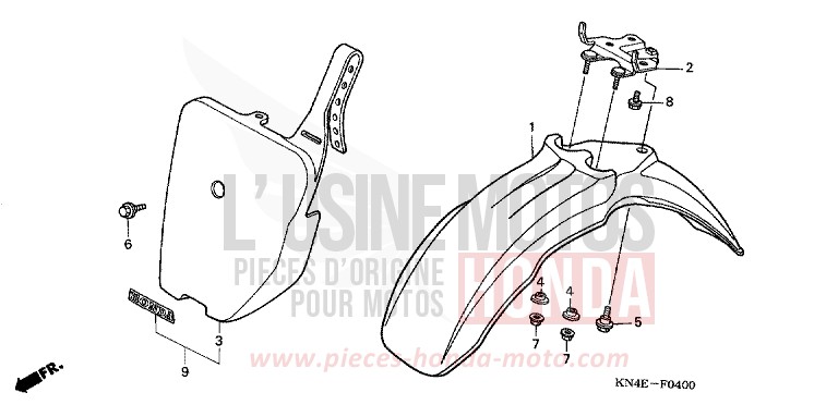 KOTFLUEGEL, VORNE von XR100R FIGHTING RED (R134) von 2001