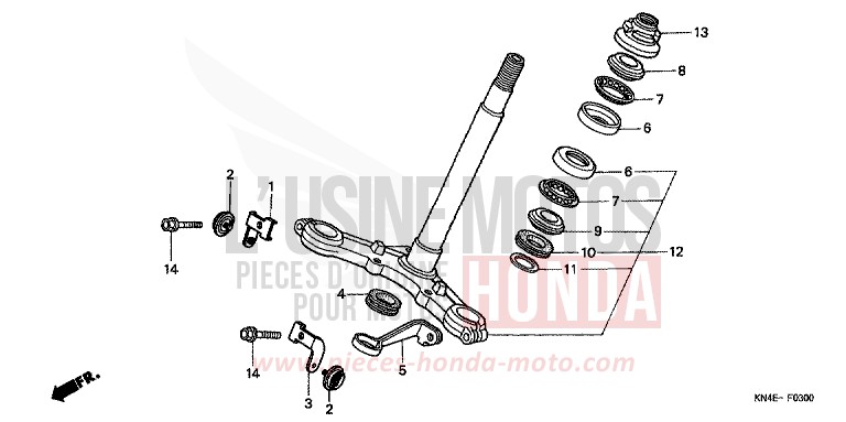 LENKSCHAFT von XR100R FIGHTING RED (R134) von 2002