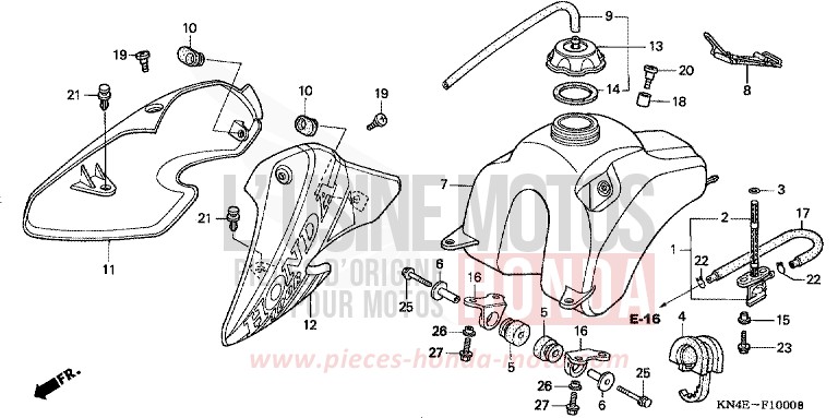 KRAFTSTOFFTANK von XR100R FIGHTING RED (R134) von 2002