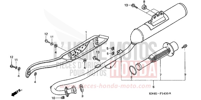 ABGAS-SCHALLDAEMPFER von XR100R FIGHTING RED (R134) von 2003