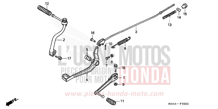 PEDAL von XR100R FIGHTING RED (R134) von 2003