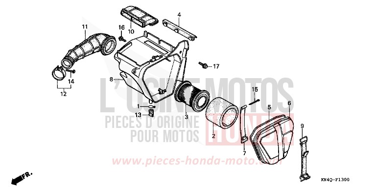 LUFTFILTER von XR100R SHASTA WHITE (NH138H) von 1996